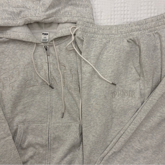 PINK Gray Sweat Suit - Picture 4 of 10